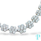 LARGE POINTER CLUSTER / TENNIS NECKLACE / 16” 14KT 26.11CTW / VVS-1 LAB-GROWN