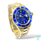 40MM ROLEX SUBMARINER 16618-LB / 18KT YELLOW GOLD MENS WATCH