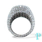 14KT WHITE GOLD “ICEBERG” RING 9.22CTW VVS-1 LAB-GROWN DIAMOND SIGNET RING