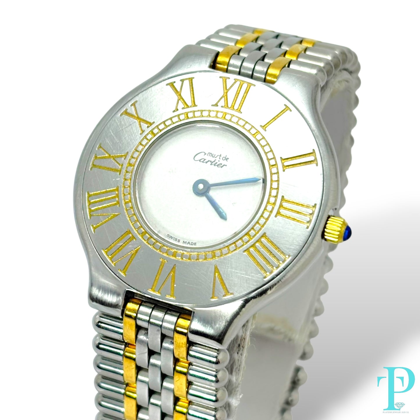 28MM CARTIER “Must 21” / STEEL & GOLD PLATE / QUARTZ MOVEMENT