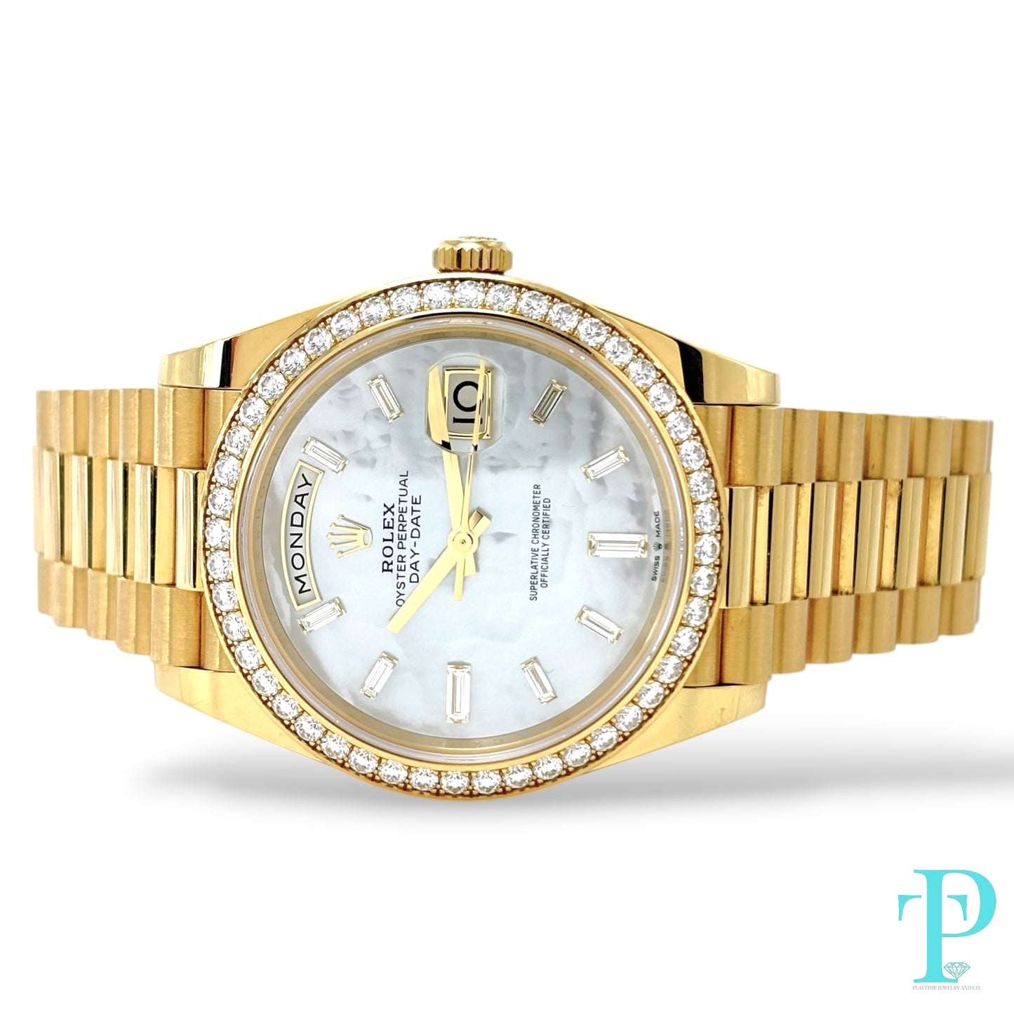 40MM ROLEX DAY-DATE 18KT GOLD MENS WATCH