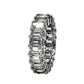 14KT WHITE GOLD VVS-1 IGI CERTIFIED 16.5CTW DIAMOND EMERALD CUT ETERNITY BAND