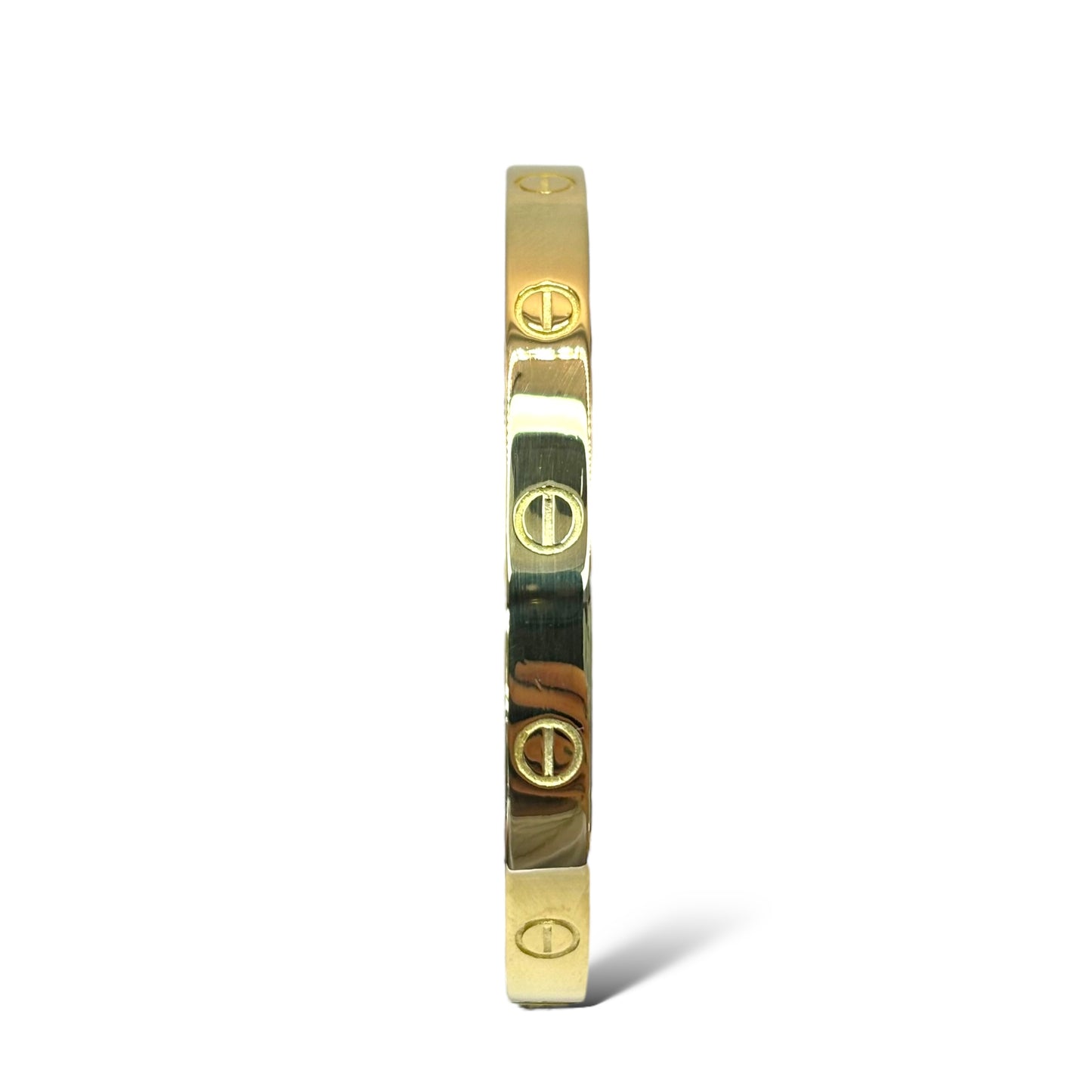 1/1 ESTATE VINTAGE CARTIER LOVE BRACELET 18KT YELLOW GOLD (SIZE 17)