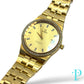 36MM OMEGA CONSTELLATION SOLID 18KT YELLOW GOLD / FACTORY DIAMOND SETTING / CHAMPAGNE DIAL DIAMOND HOUR MARKERS