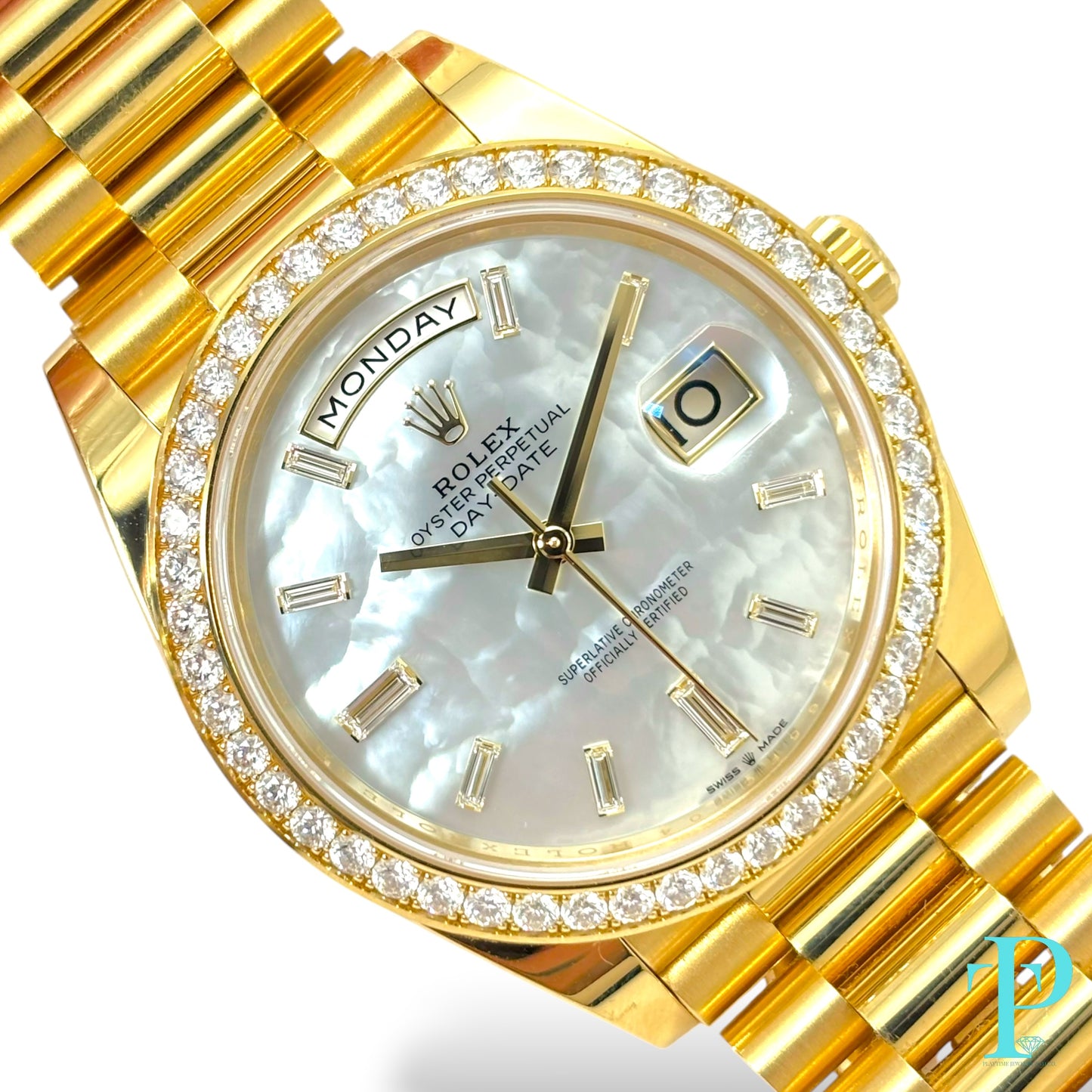 40MM ROLEX DAY-DATE 18KT GOLD MENS WATCH