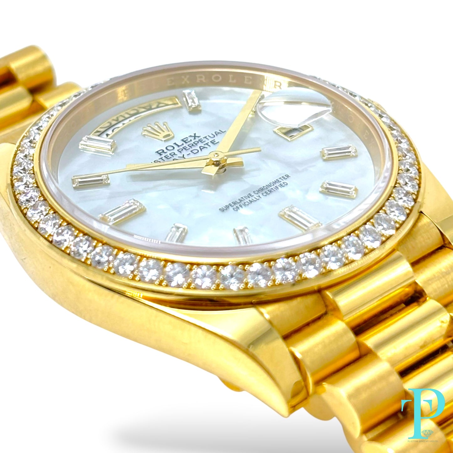40MM ROLEX DAY-DATE 18KT GOLD MENS WATCH