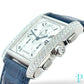 28MM CARTIER TANK FRANÇAISE CHRONOFLEX / 18KT WHITE GOLD / FACTORY DIAMOND BEZEL