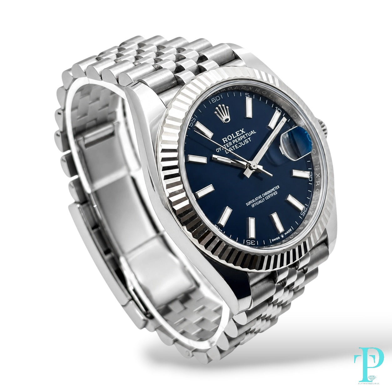 PRE-OWNED 41MM ROLEX DATEJUST REF.126334 18KT GOLD BEZEL & JUBILEE BRACELET