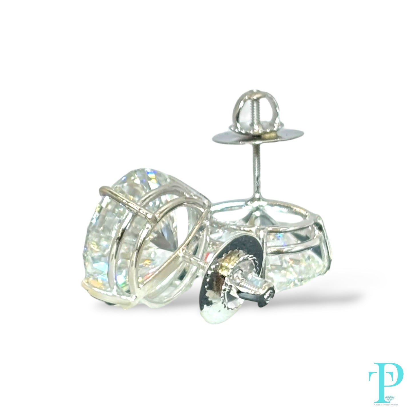 20.00CT TOTAL LAB DIAMOND STUD EARRINGS/IGI CERTIFIED