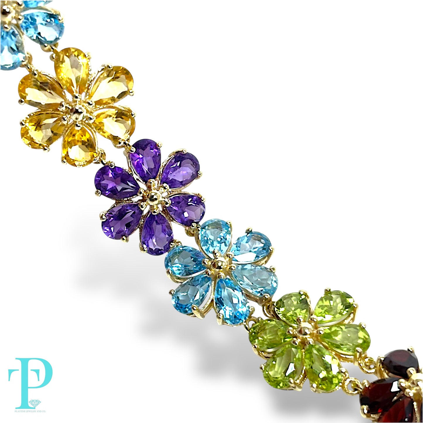 10KT YELLOW GOLD “FLOWERS OF SPRING” LADIES BRACELET