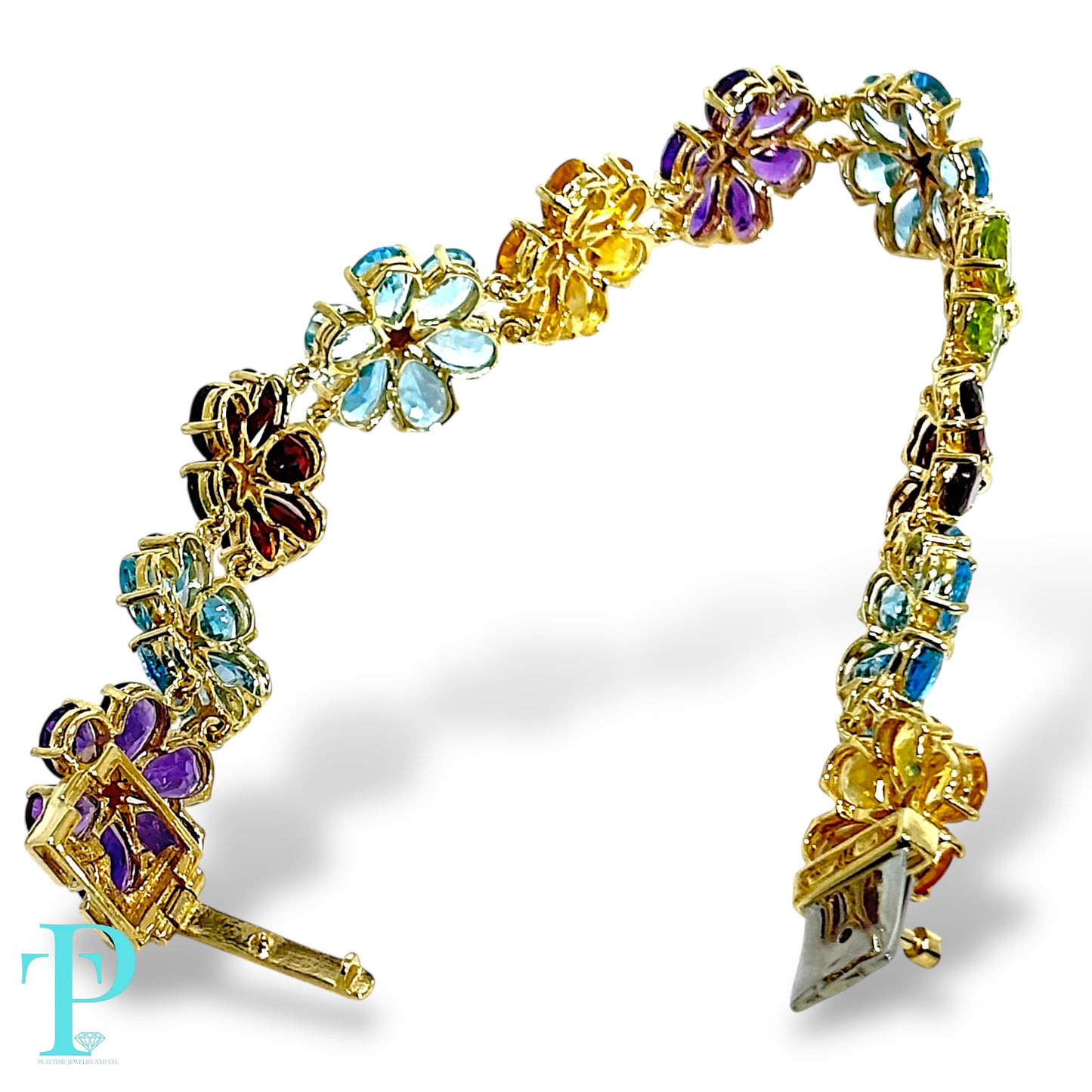 10KT YELLOW GOLD “FLOWERS OF SPRING” LADIES BRACELET