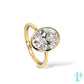 3.00CT 14KT YELLOW GOLD OVAL-CUT LAB DIAMOND ENGAGEMENT RING