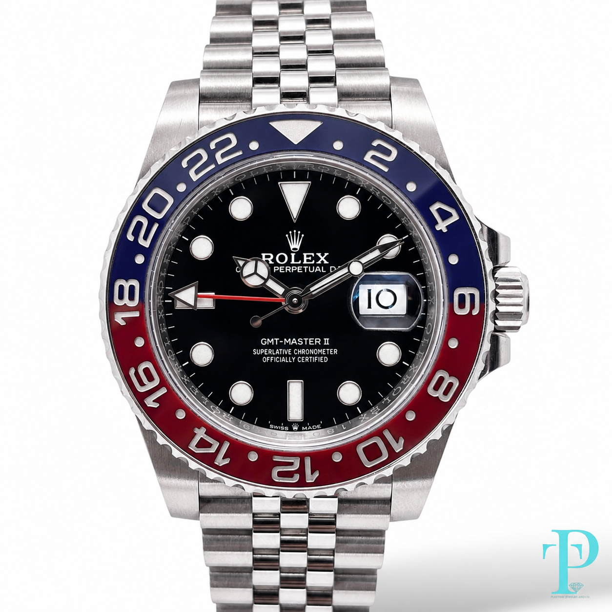 PRE-OWNED 40MM ROLEX GMT-MASTER II JUBILEE BRACELET (PEPSI) REF.126710BLRO
