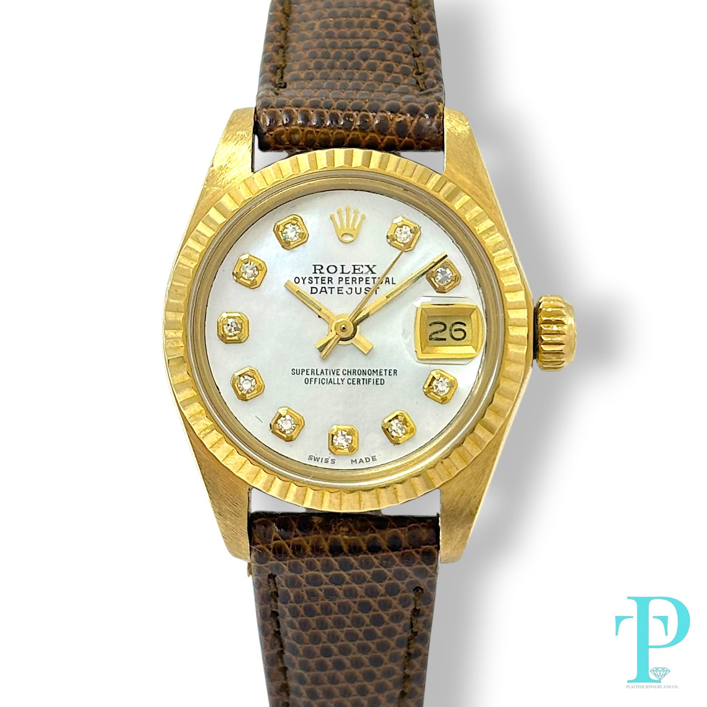 26MM ROLEX DATEJUST 18KT GOLD LADIES WATCH Ref.6917