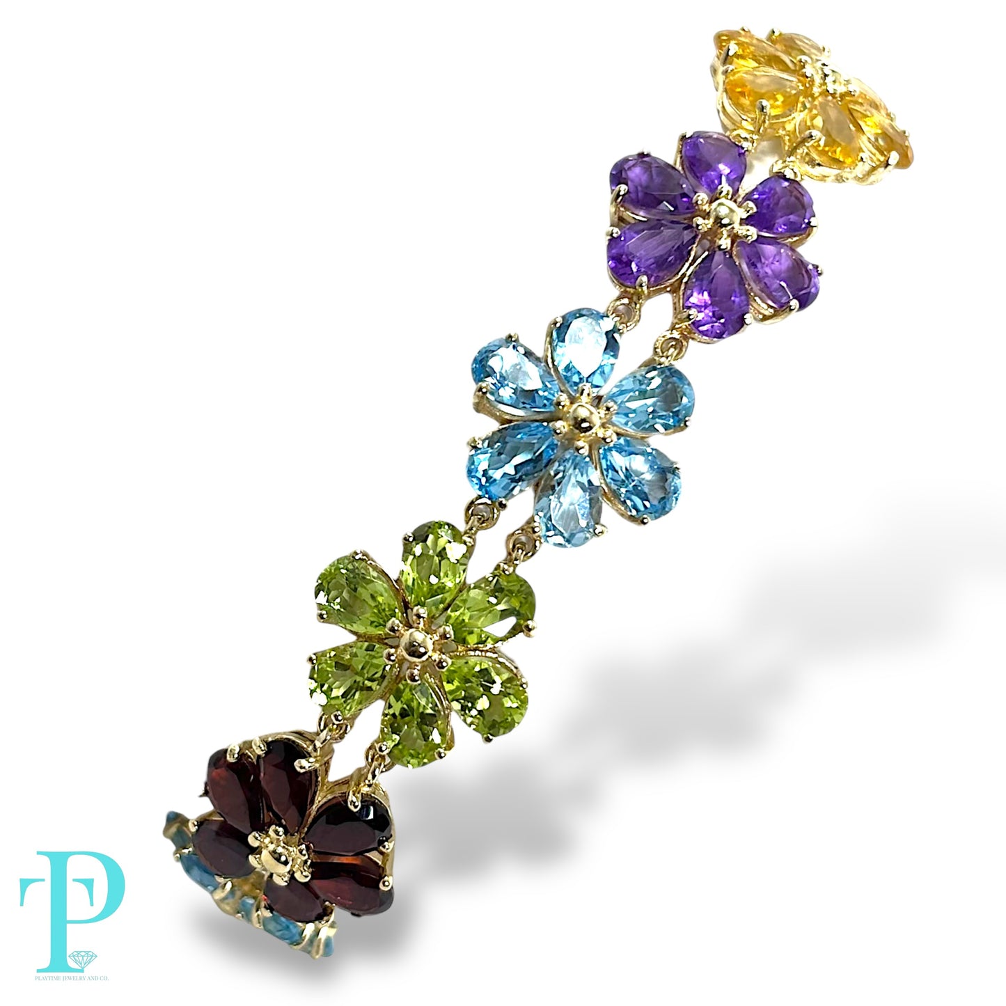 10KT YELLOW GOLD “FLOWERS OF SPRING” LADIES BRACELET