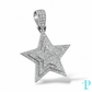 6.00CTW 14KT GOLD LAB DIAMOND PAVE STAR PENDANT