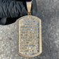 SOLID 14KT VVS-1 NATURAL DIAMOND “DOG-TAG” PENDANT