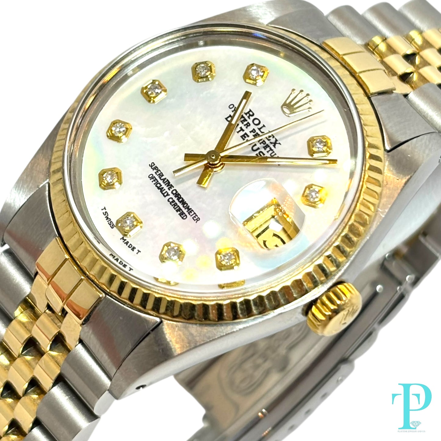 36MM ROLEX DATEJUST 18KT YELLOW GOLD TWO-TONE WITH STEEL. REF.16013