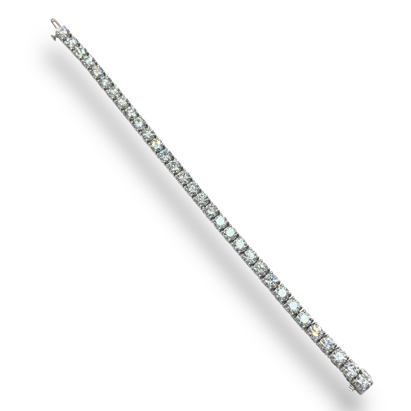 5.5MM 16.00CTW 14Kt DIAMOND TENNIS BRACELET .50Ptrs 8”