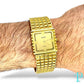 36MM VINTAGE GENÈVE 14KT SOLID GOLD RECTANGULAR WATCH