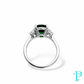 14KT GOLD LAB-GROWN EMERALD 3.00CT EMERALD & DIAMOND RING