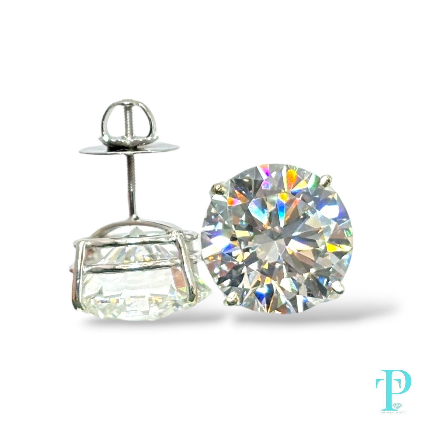 20.00CT TOTAL LAB DIAMOND STUD EARRINGS/IGI CERTIFIED