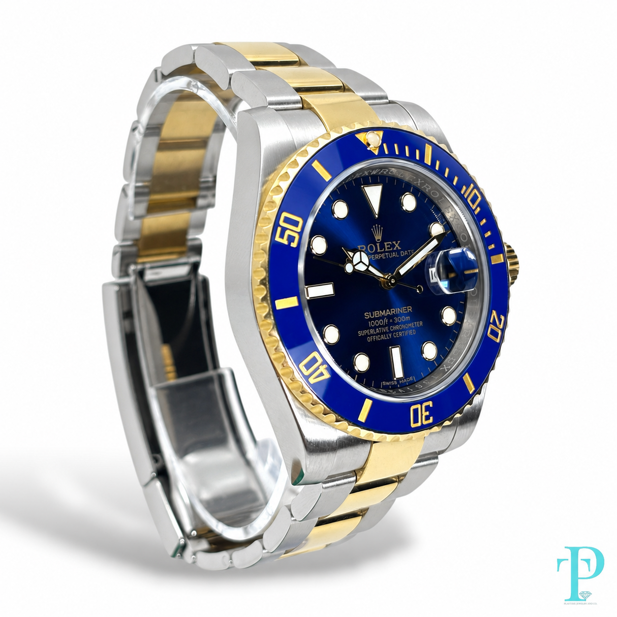 PRE-OWNED 40MM ROLEX SUBMARINER 116613LB 18KT TWO-TONE (BLUESY) MENS WATCH