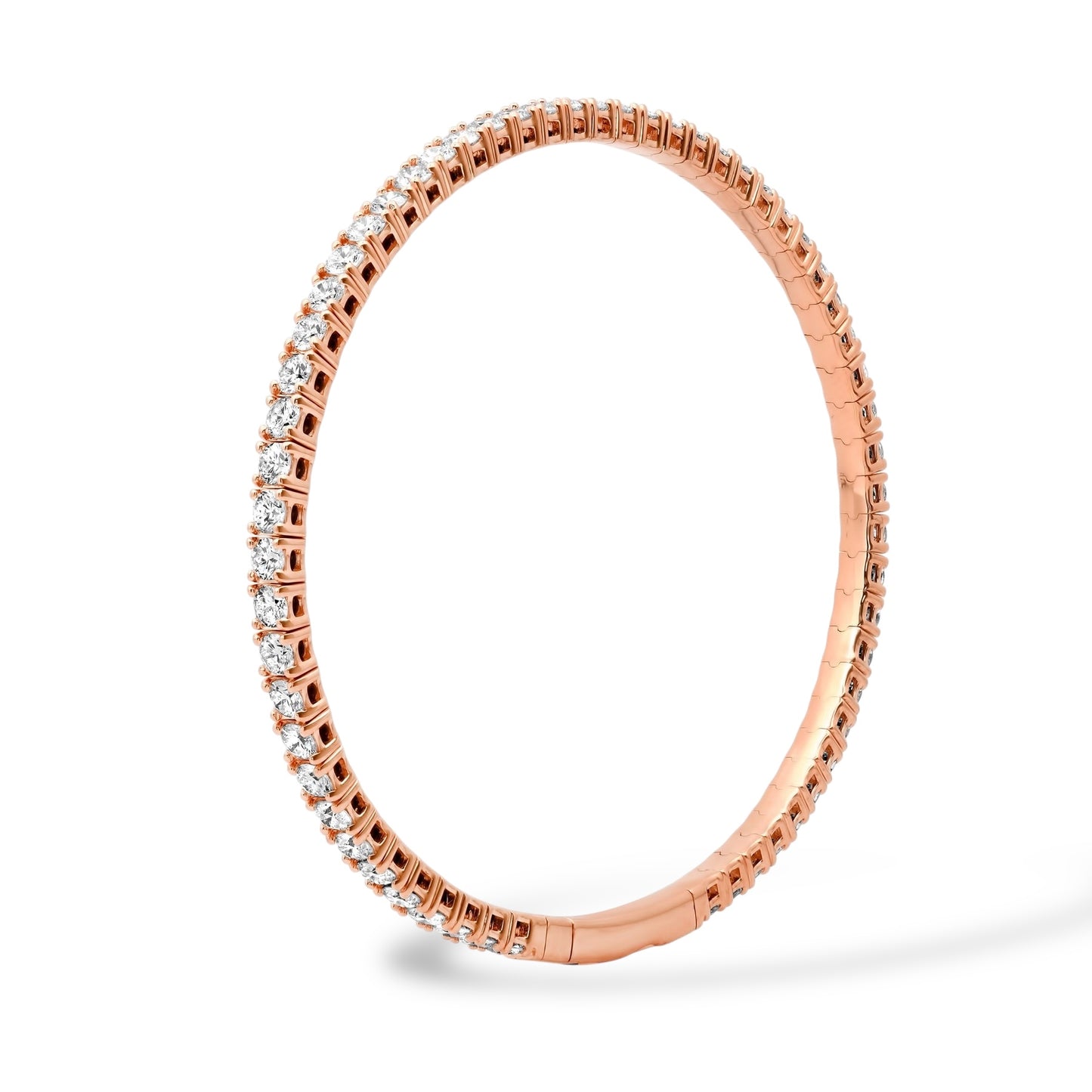 2.3MM 5-POINTER ENTIRE DIAMOND FLEX BANGLE BRACELET