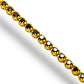 5PT 8.53CTW 14KT YELLOW GOLD BLACK DIAMOND TENNIS CHAIN