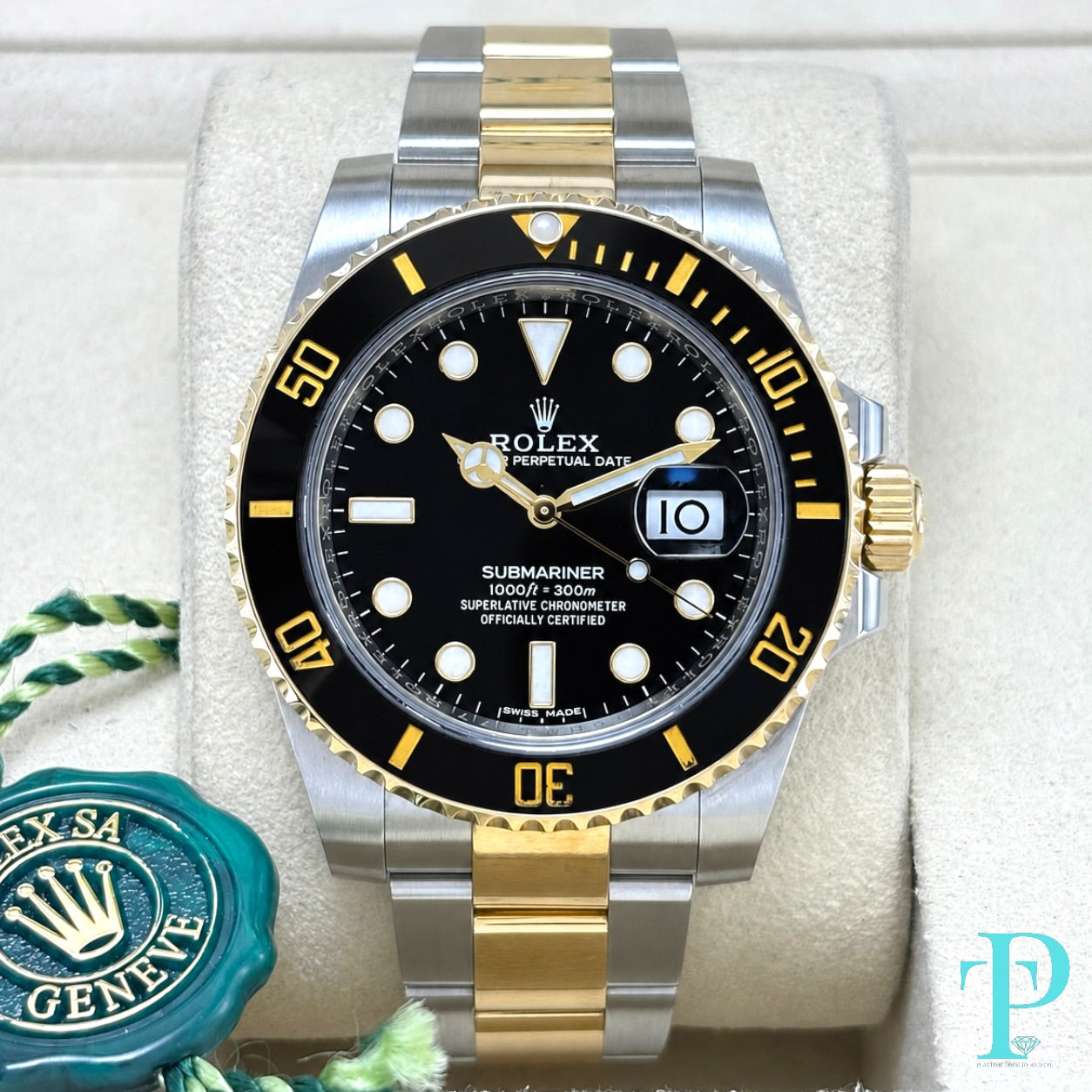 40MM ROLEX SUBMARINER 116610LN BLACK DIAL 18KT YELLOW GOLD TWO-TONE