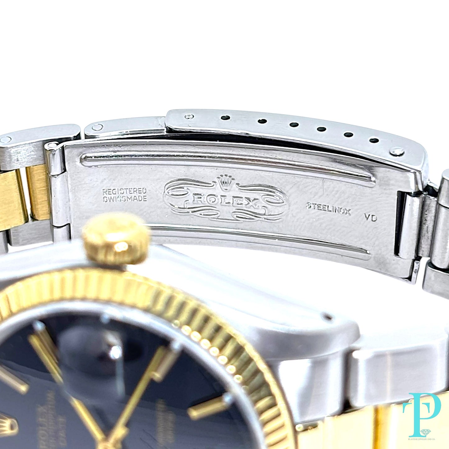 34MM ROLEX DATE Ref.1503 14KT YELLOW GOLD TWO-TONE MENS WATCH