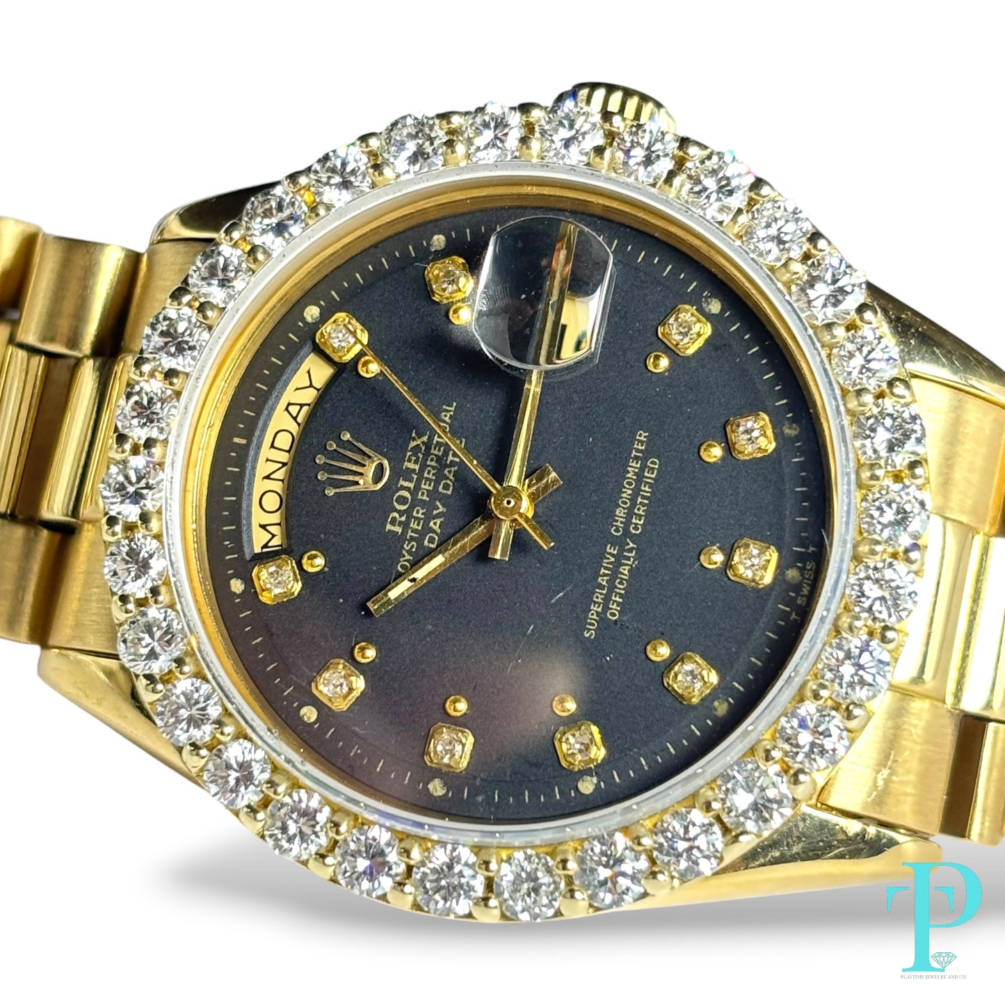 36MM ROLEX DAY-DATE 18KT GOLD MENS WATCH Ref.18038
