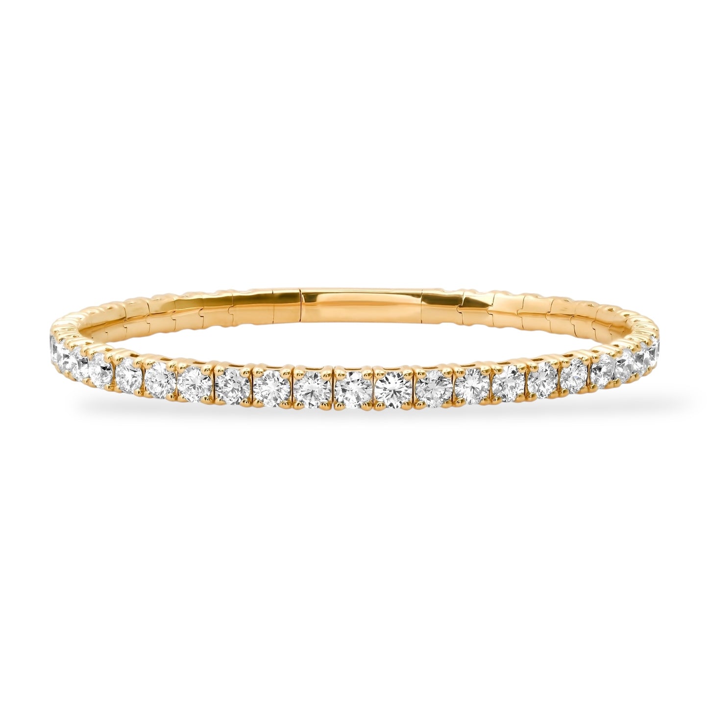 3.8MM 20-POINTER ENTIRE DIAMOND FLEX BANGLE BRACELET
