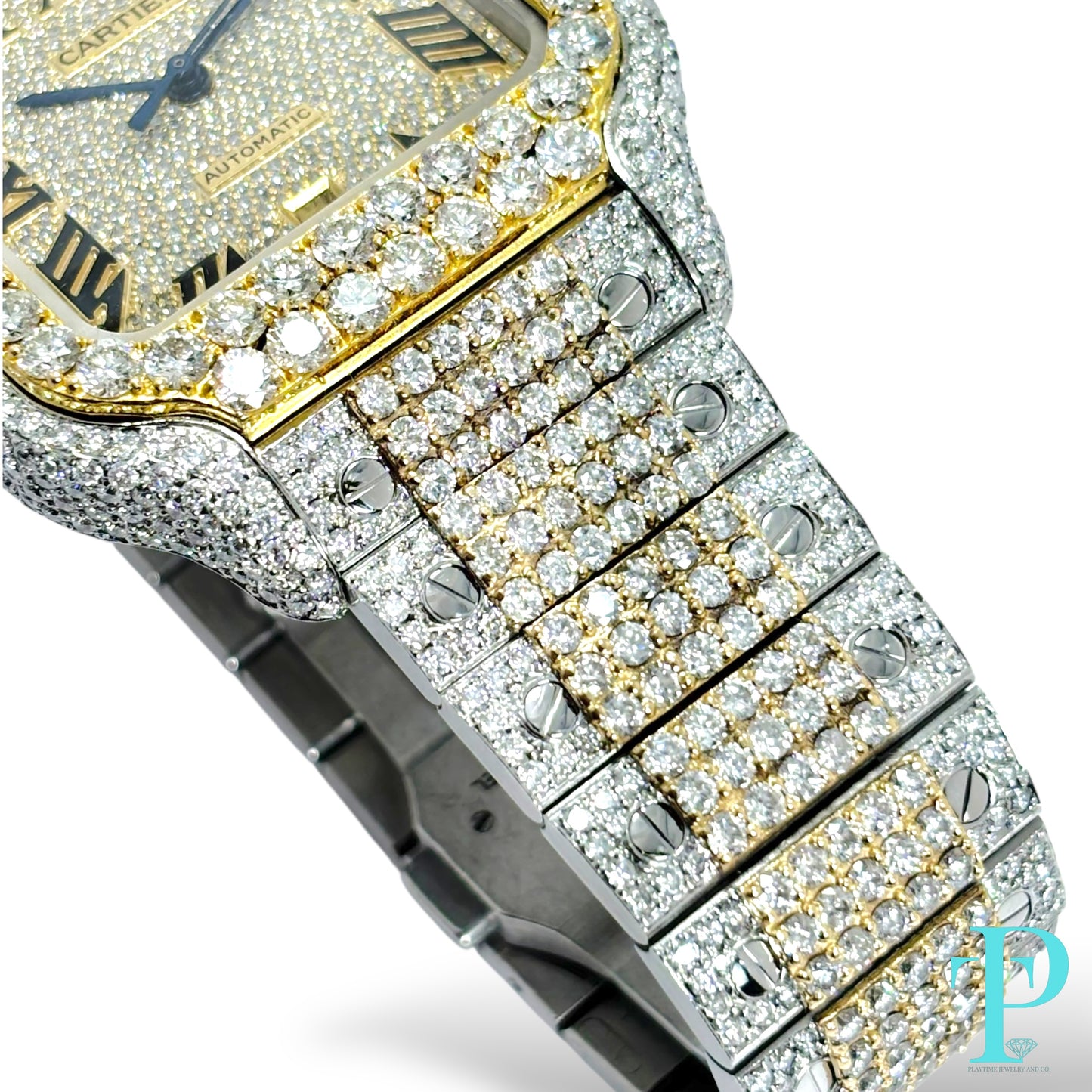 40MM CARTIER SANTOS XL JUMBO-DIAMOND BUSTDOWN