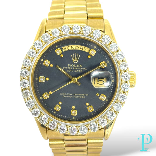 36MM ROLEX DAY-DATE 18KT GOLD MENS WATCH Ref.18038