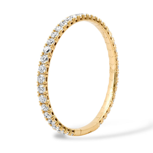 3.8MM 20-POINTER ENTIRE DIAMOND FLEX BANGLE BRACELET