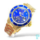 40MM ROLEX SUBMARINER 16618-LB / 18KT YELLOW GOLD MENS WATCH