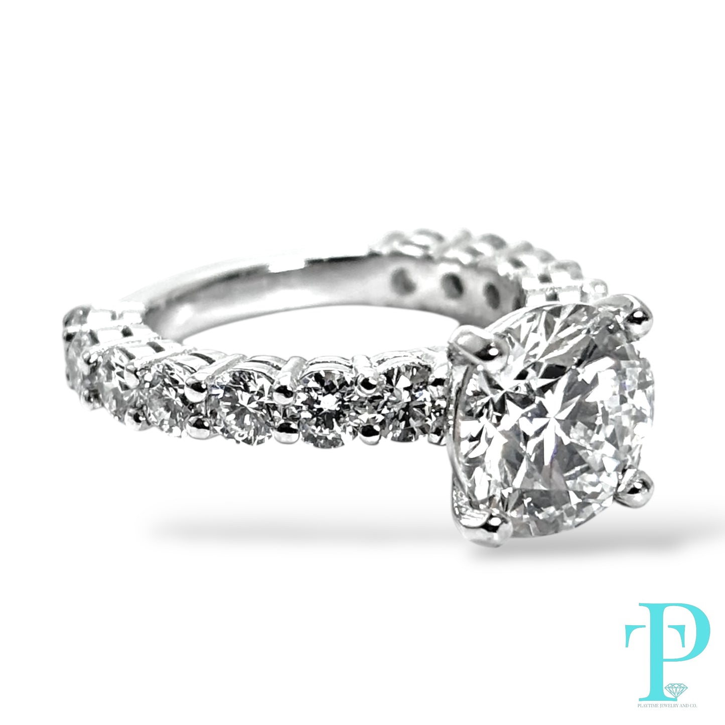 2.00 CT ROUND-CUT DIAMOND ENGAGEMENT RING / LAB-GROWN