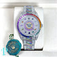 41MM ROLEX DATEJUST RAINBOW SAPPHIRE & DIAMOND BUSTDOWN MEN’S WATCH / REF. 116300