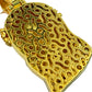 14KT SMALL/MEDIUM JESUS HEAD 3.12CTW VVS-1 NATURAL DIAMOND PENDANT