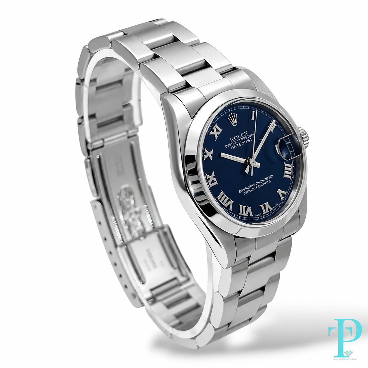 PRE-OWNED 31MM ROLEX DATEJUST 68240 BLUE DIAL