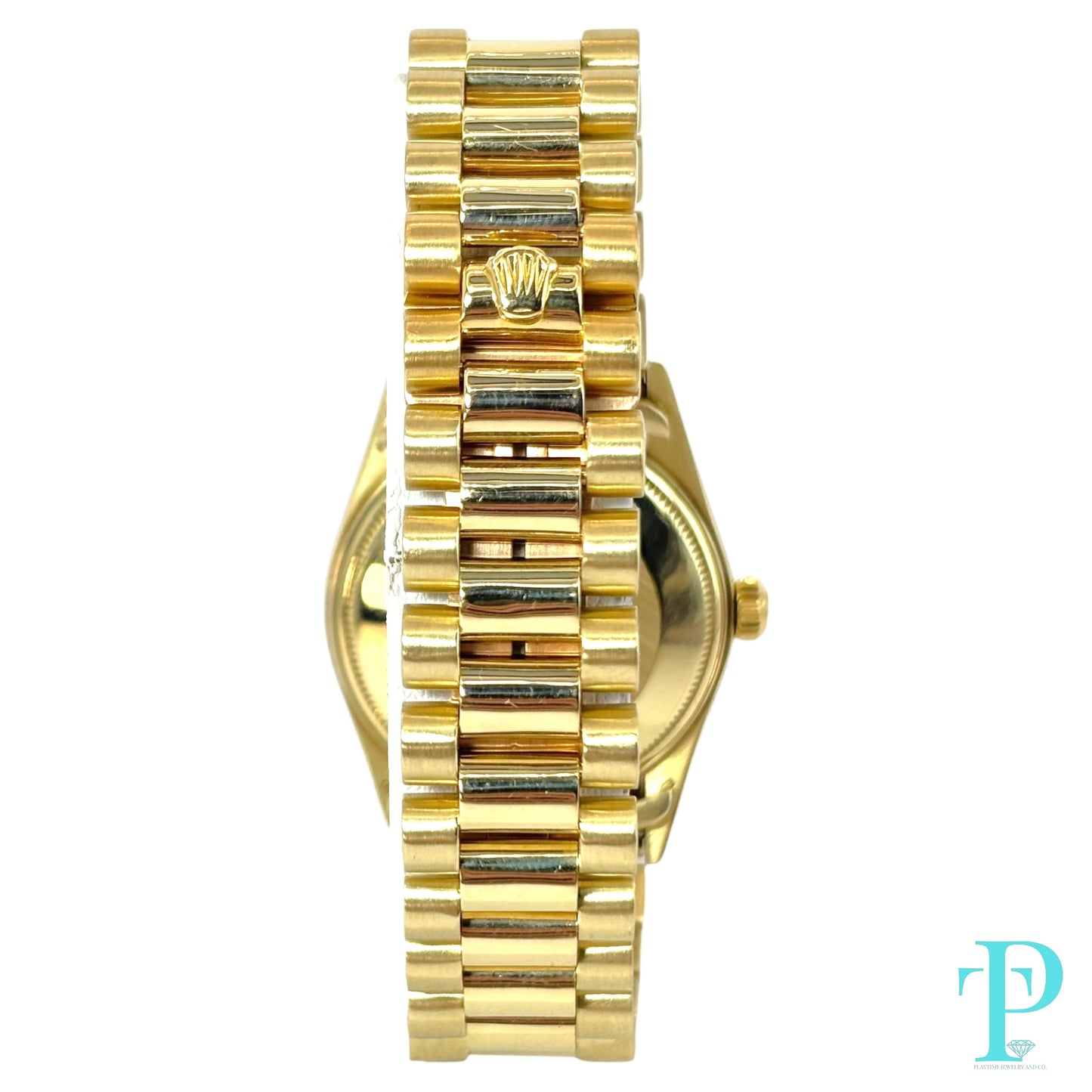 34MM ROLEX DATE REF.1510 14KT YELLOW GOLD MOP DIAL