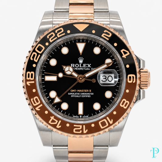 PRE-OWNED 40MM ROLEX GMT-MASTER II / REF.126710CHNR (2018-PRESENT) (ROOTBEER)