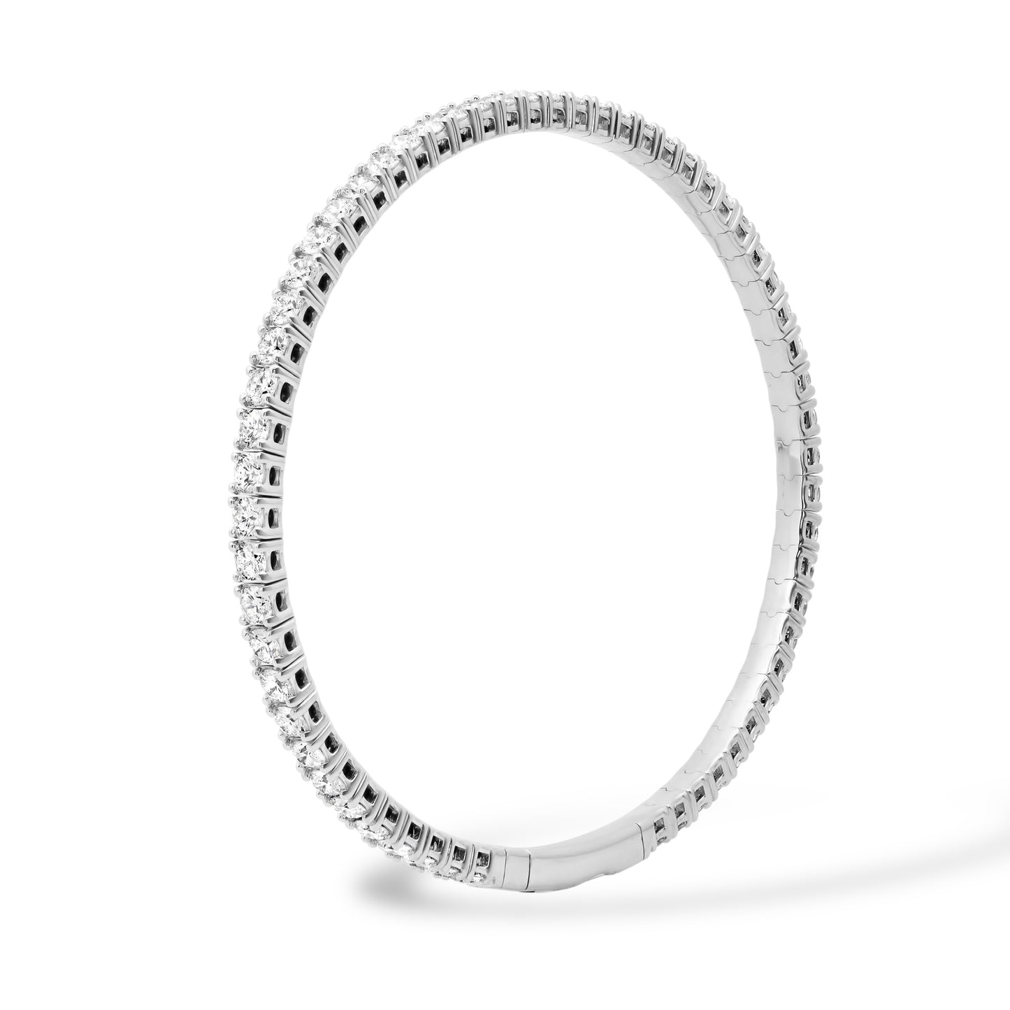 2.3MM 5-POINTER ENTIRE DIAMOND FLEX BANGLE BRACELET