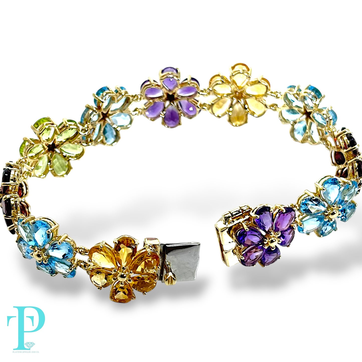 10KT YELLOW GOLD “FLOWERS OF SPRING” LADIES BRACELET