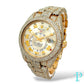 42MM 18KT ROSE GOLD ROLEX SKY-DWELLER PAVE VVS-1 DIAMOND BUSTDOWN MENS WATCH