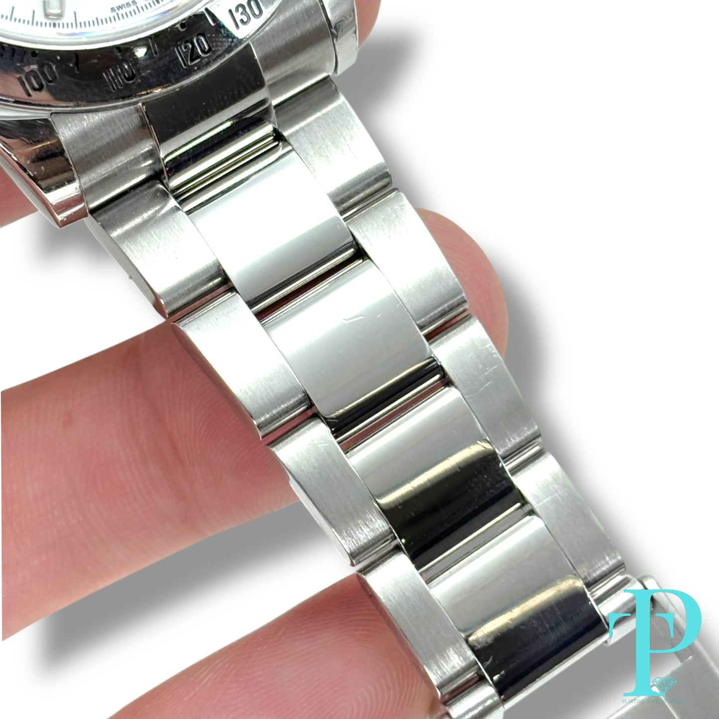 40MM ROLEX DAYTONA / STAINLESS STEEL / WHITE AND SILVER DIAL / OYSTER BRACELET / CHRONOGRAPH / AUTOMATIC MOVEMENT / REF.116520
