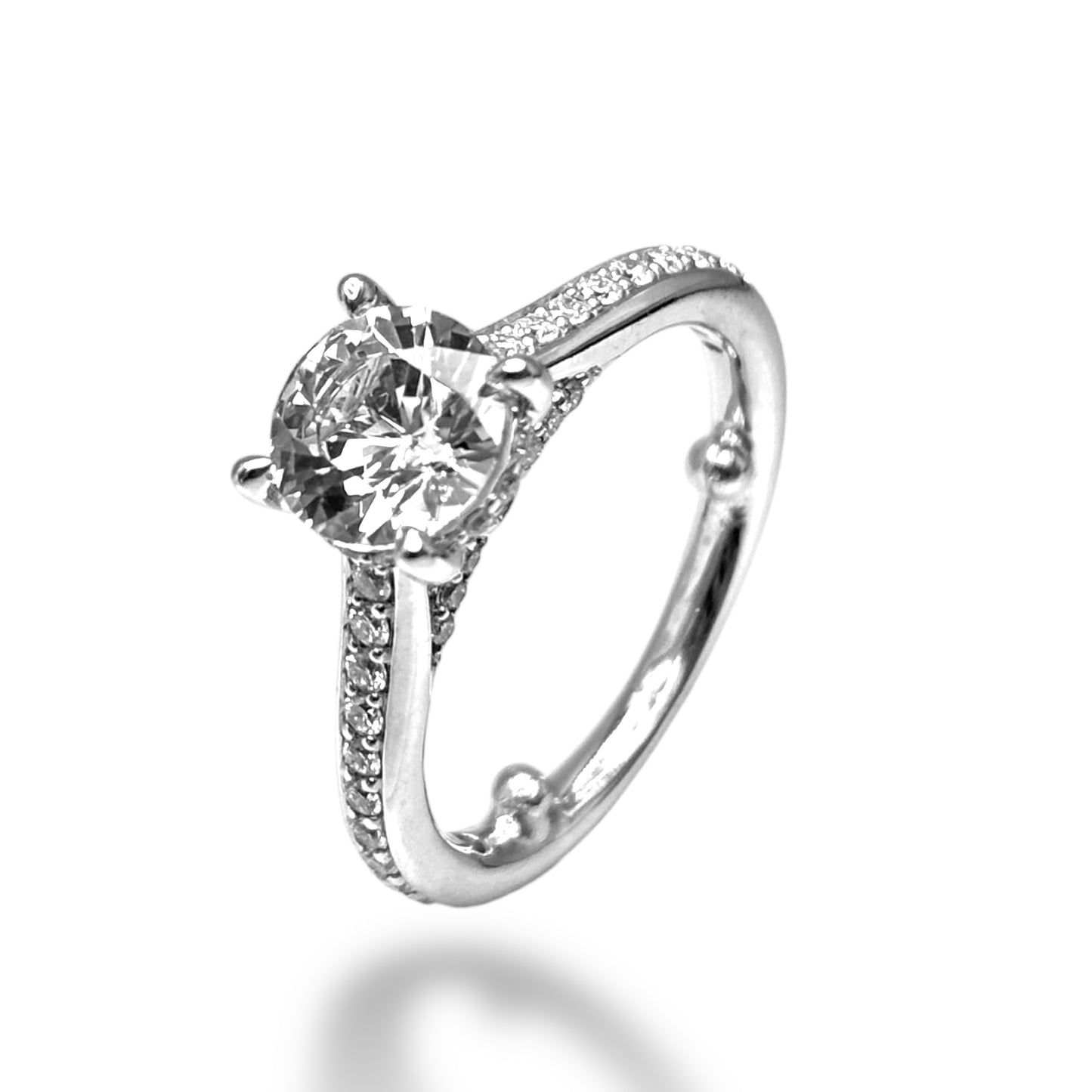 1.50 CT ROUND-CUT DIAMOND ENGAGEMENT RING 14KT