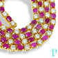 14KT YELLOW GOLD DIAMOND AND RUBY NECKLACE 24”