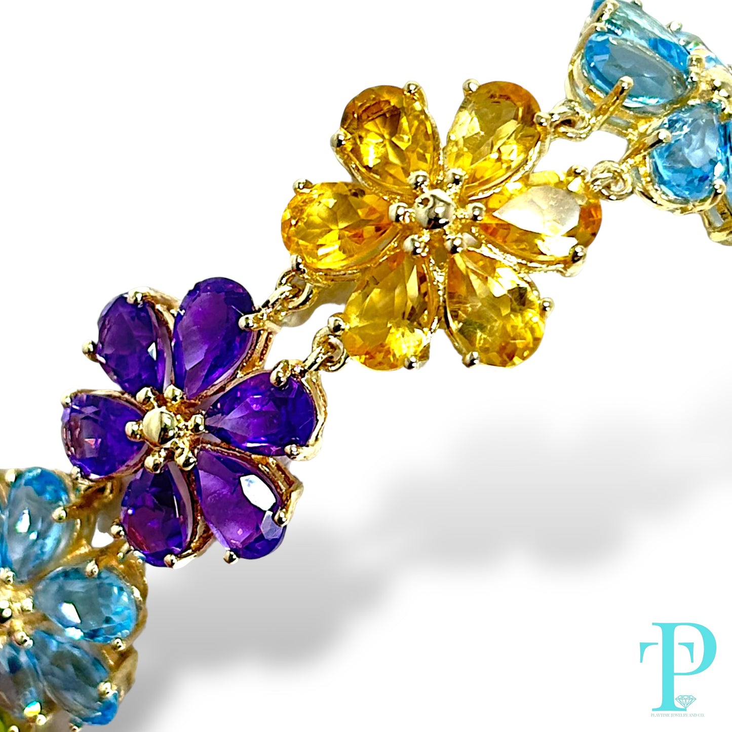 10KT YELLOW GOLD “FLOWERS OF SPRING” LADIES BRACELET